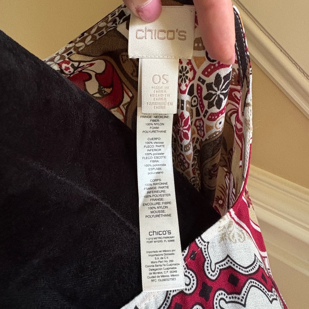 Chico's Multicolor Patterned Poncho - image 6